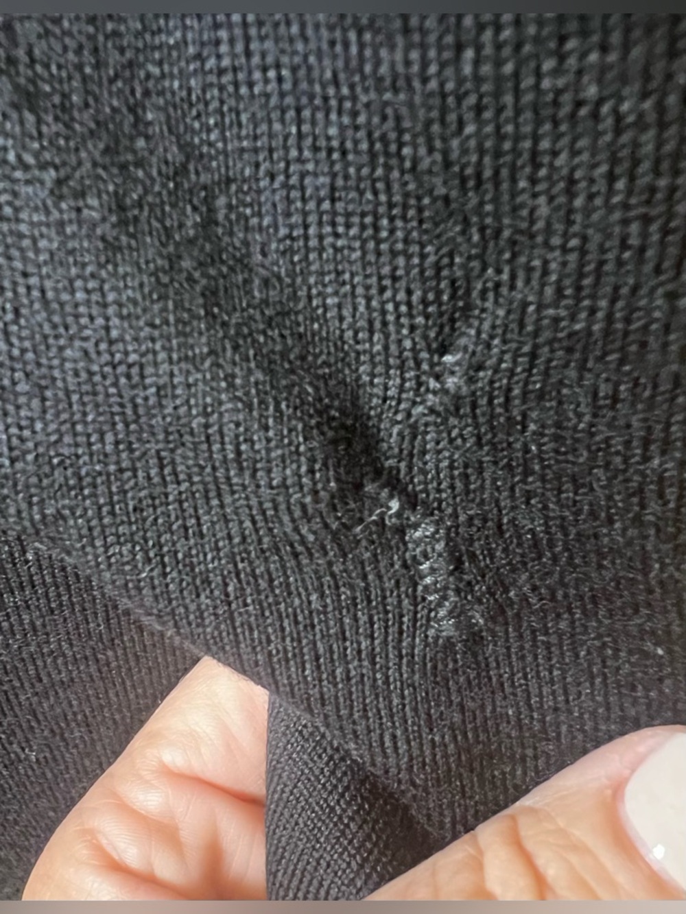 Diane von Furstenberg DVF Black 100% Merino Wool Wrap Sweater Dress, P (Small) - Picture 8 of 11